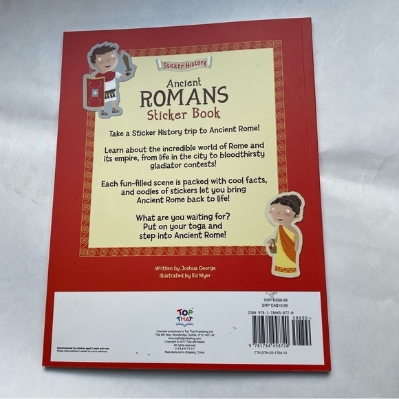 NWT Sticker History Ancient Romans Sticker Book - Picture 2 of 6